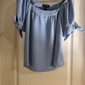 Karen Kane Light Blue Off-Shoulder Blouse